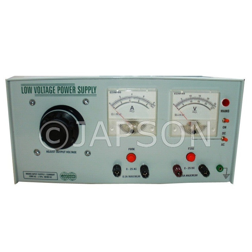 Power Supply with Analog/Digital Meter, Continuous Type, 0-24V AC/DC 5 Amp Power Supply with Analog/Digital Meter, Continuous Type, 0-24V AC/DC 5 Amp